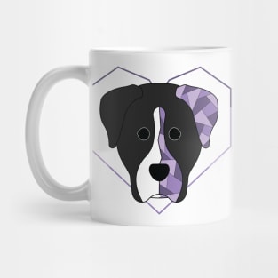 Geometric Tuxedo Boxer Mug